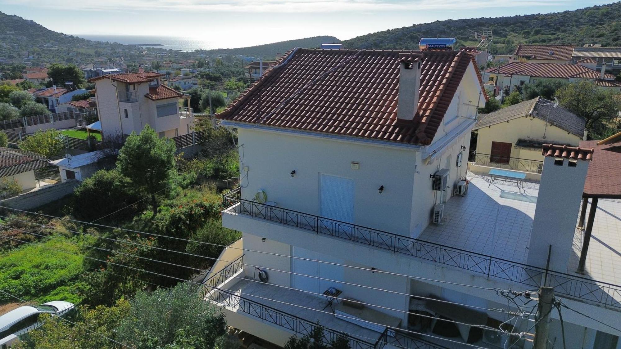 Beautiful Maisonette With A View To The Mountains And The Sea Agia Marina  外观 照片