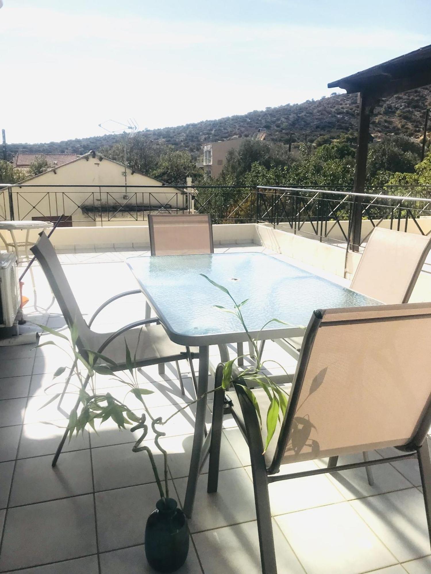 Beautiful Maisonette With A View To The Mountains And The Sea Agia Marina  外观 照片