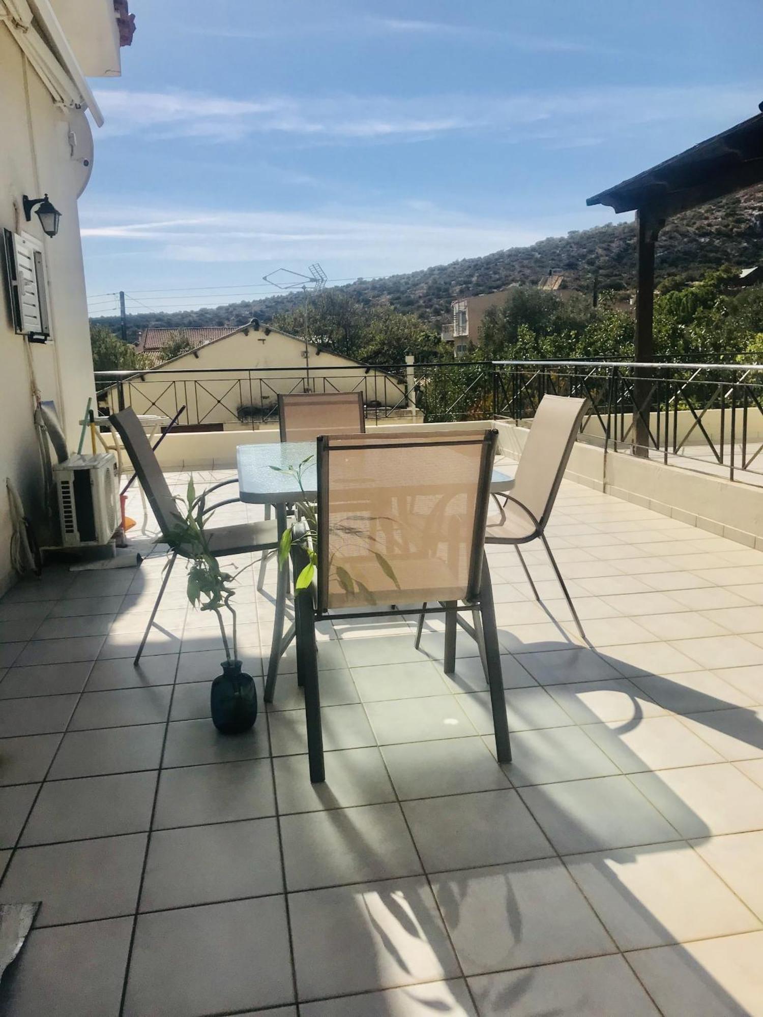 Beautiful Maisonette With A View To The Mountains And The Sea Agia Marina  外观 照片